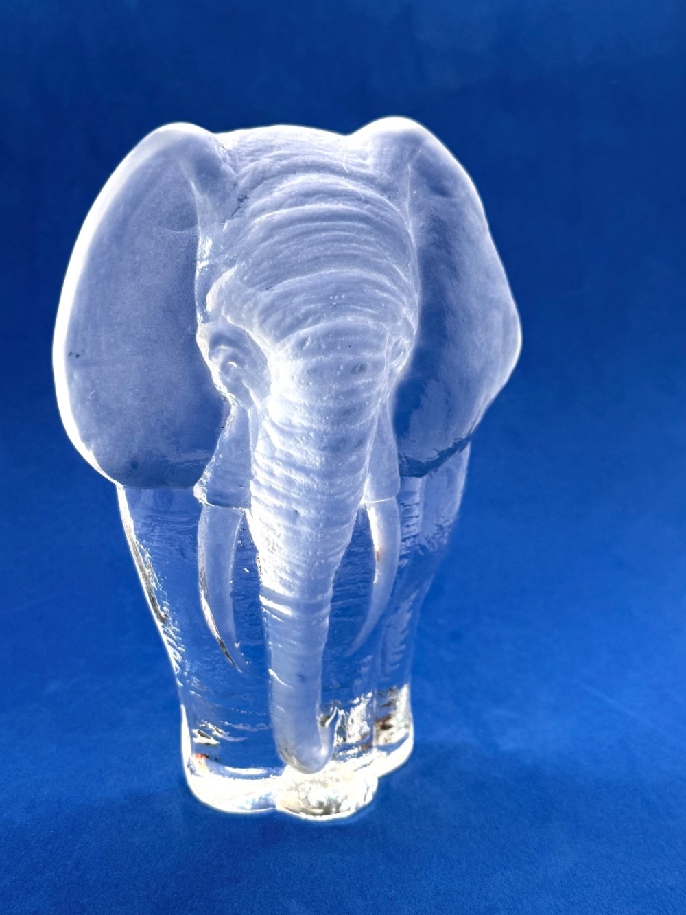 Mats Jonasson Sweden Full Lead Crystal Elephant Table Decor